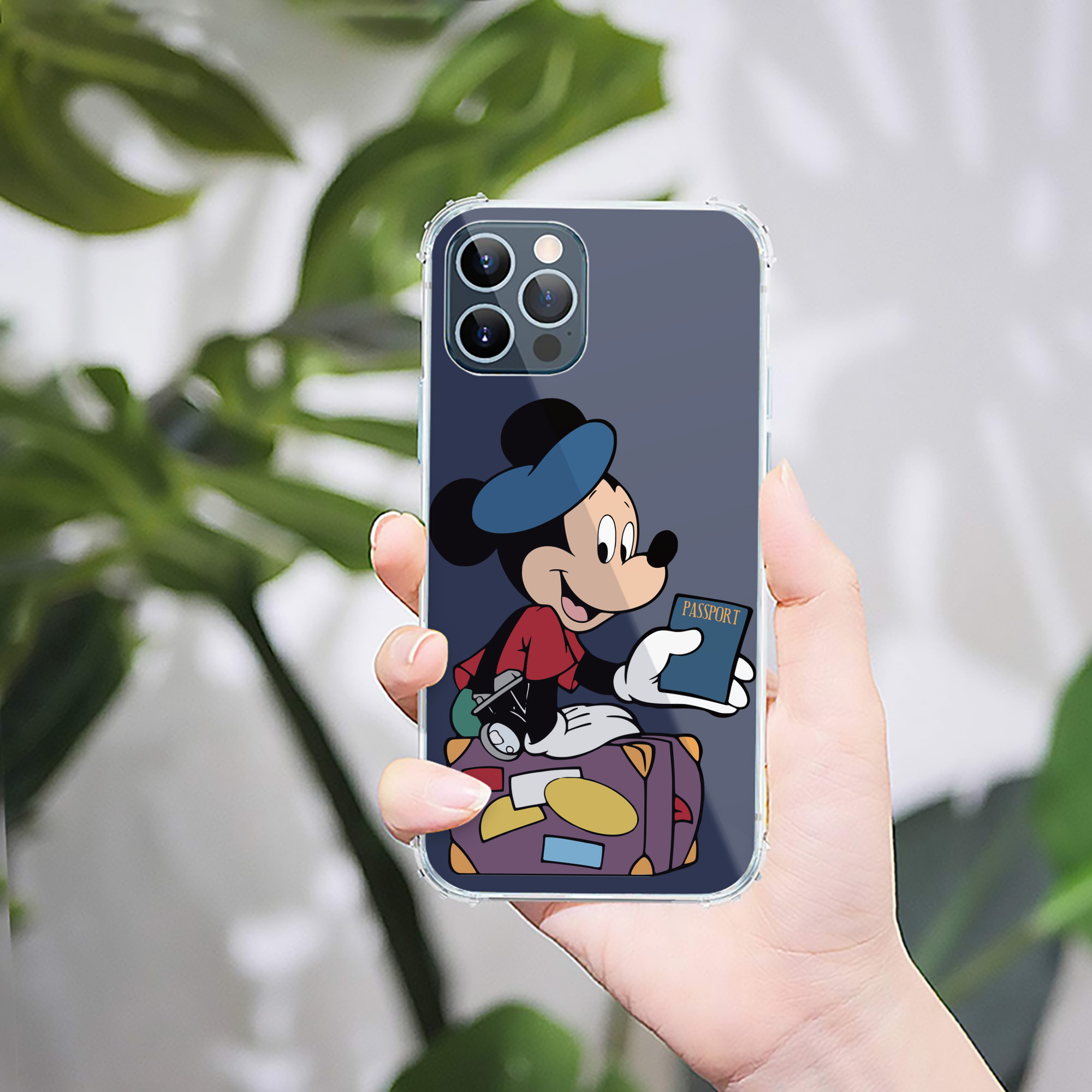 （画像用） ミッキーマウス Mickey Mouse 【iPhone 12シリーズ対応】透明スマホケース（クリアソフトケース）
